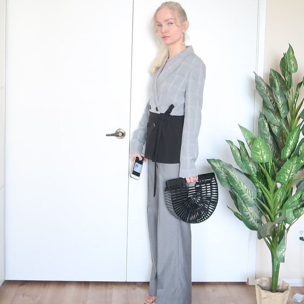 Walter Baker Patchwork Double-Breasted Blazer - image 5